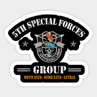 Proud US Army 5th Special Forces Group - De Oppresso Liber SFG - Gift for Veterans Day 4th of July or Patriotic Memorial Day Sticker